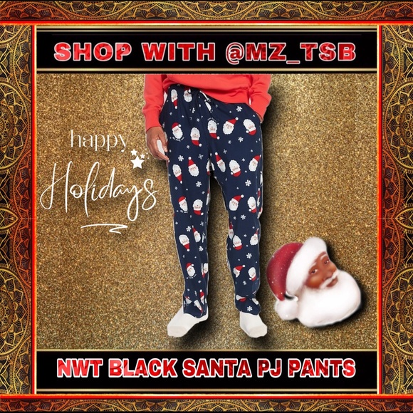 Old Navy Pants Nwt Black Santa Pajama Pants Poshmark